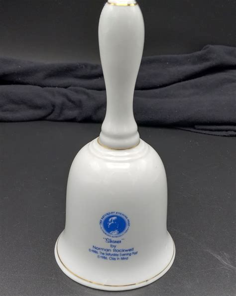 Norman Rockwell Porcelain Bell The Shiner 1986 Etsy