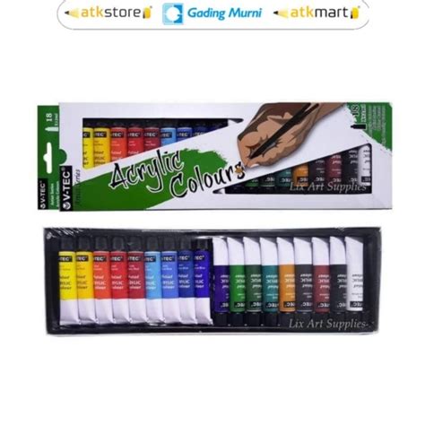 Jual V Tec Acrylic Paint Cat Akrilik Set Warna Color Ml