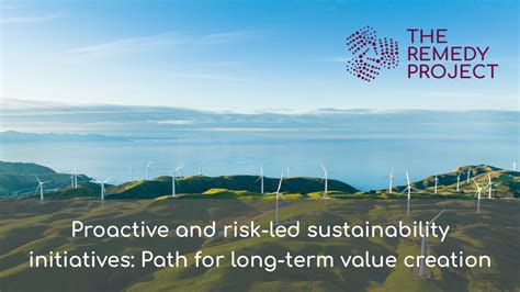 proactive  risk led sustainability initiatives path  long term