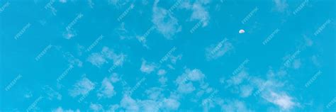 Premium Photo Banner Atmosphere Panorama White Clouds Azure Blue Sky