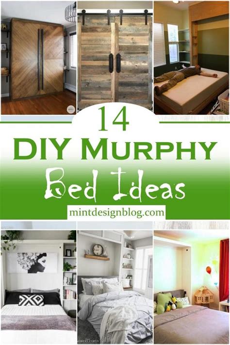 14 DIY Murphy Bed Ideas For Lesser Space Rooms - Mint Design Blog