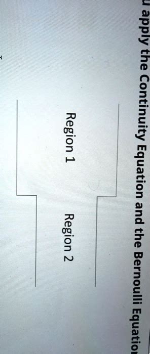 Solved Apply The Continuity Equation And The Bernoulli Equatio Region