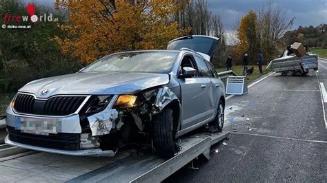 Nö Verkehrsunfall bei Überholmanöver in Klein Pöchlarn fordert eine