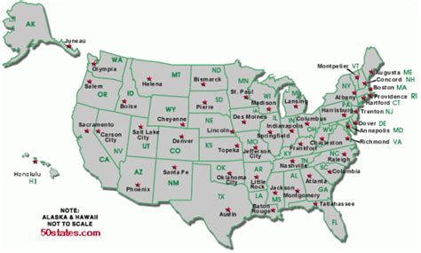 United States Map With Capitols - Printable Map