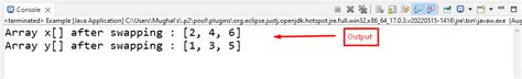 How To Swap Arrays In Java