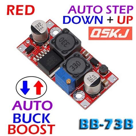 Jual Red Qskj Auto Buck Boost Step Down Up Xl Converter Solar Aki