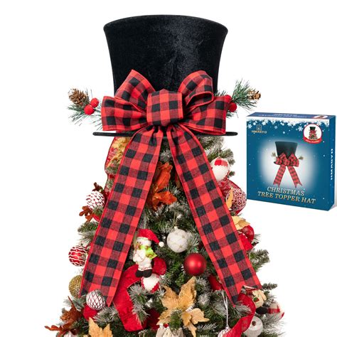 Buy Hmasyo Christmas Tree Topper Upgrade Large Black Tree Topper Hat