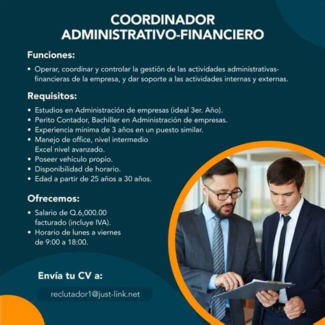 Coordinador Administrativo Financiero Colegio De Contadores