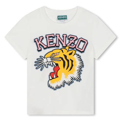 Kenzo Varsity Tiger T Shirt Kids Regular Fit T Shirts Flannels