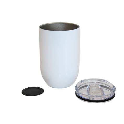 10 Pack 12oz White Stainless Steel Sublimation Wine Tumbler Sdn