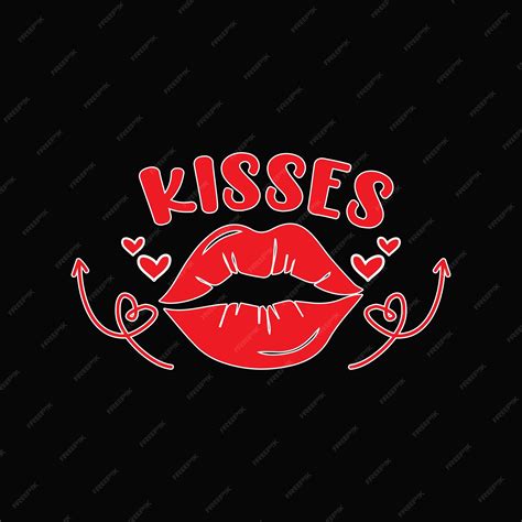 Premium Vector Kisses Red Lips Vector T Shirt Design Illustration Art