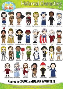 Famous Historical Characters Clipart Zip A Dee Doo Dah Designs