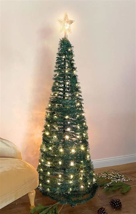 Spetebo Sapin De No L Pop Up Spiral Cm Avec Led Et Toile