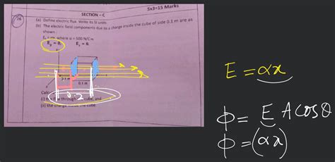 5×315 Markssection Ca Define Electric Flux Write Its Si Unitsb