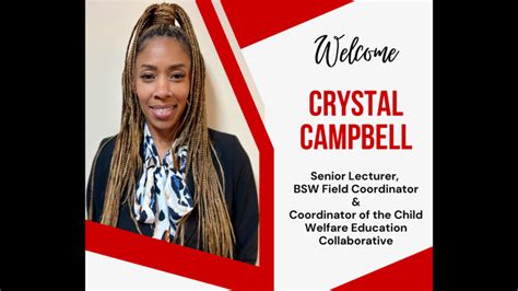 Crystal Campbell Appointed Bsw Field Education Coordinator School Of