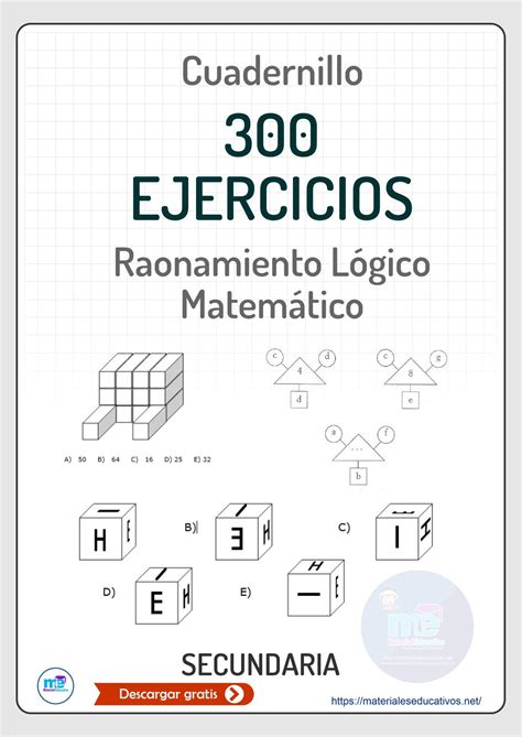 Razonamiento L Gico Matem Tico Para Secundaria Ejercicios