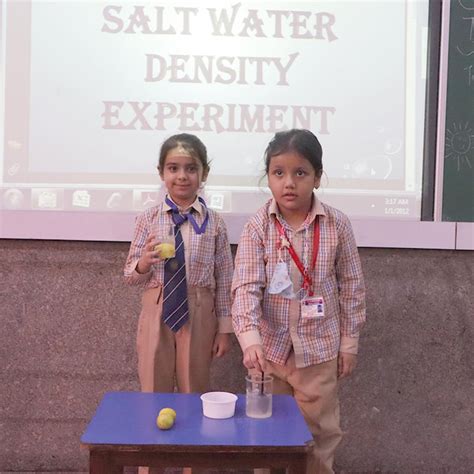 "Salt Water Density Experiment" conducted by Grade 1 - K.R Mangalam ...