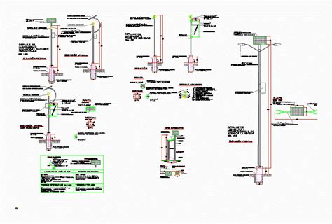 Luminaria Y Totem Con Panel Fotovoltaico En AutoCAD Librería CAD