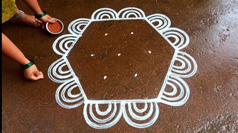 Pongal 2024 Simple Padi Kolam 5 3 Sankranti Chukala Muggulu Bhogi