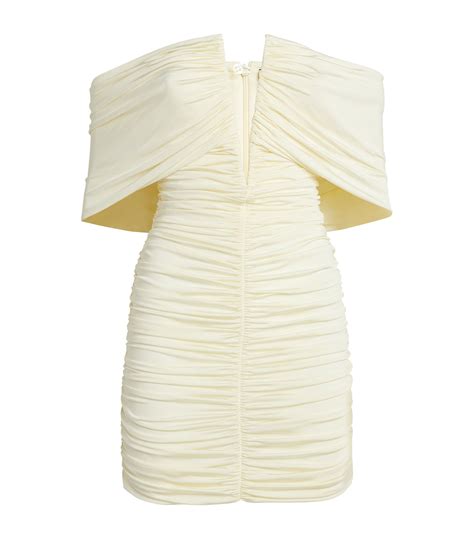 Womens Magda Butrym Neutral Ruched Mini Dress Harrods Uk