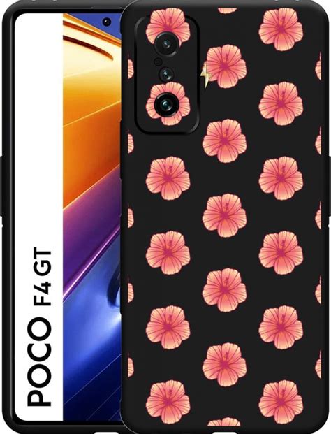 Hoesje Geschikt Voor Xiaomi Poco F Gt Zwart Hawaiiaanse Bloemen Bol