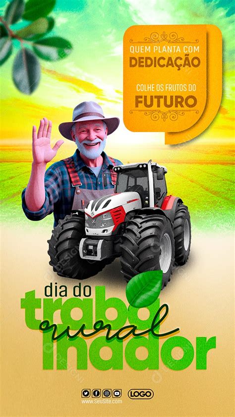 Social Media Story Dia do Trabalhador Rural PSD Editável download