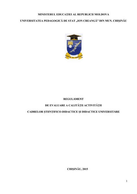 PDF REGULAMENT Upsc REGULAMENT DE EVALUARE A CALIT ĂȚII