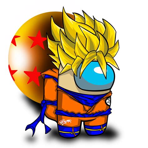 Dragonball Super Saiyan Goku as Among Us : r/AmongUsArt