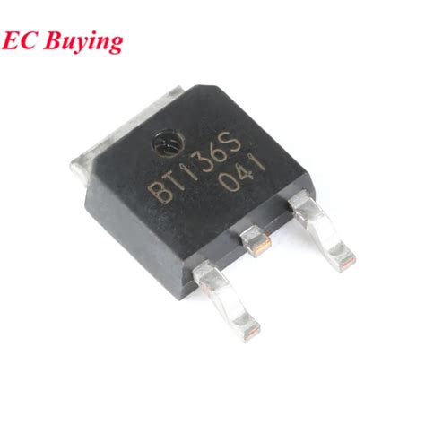 10pcs Lot BT136S BT136S 600E TO 252 6A 600V Triac BT136 Thyristor