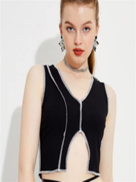 Buy URBANIC Black Print Tank Crop Top Tops For Women 18525472 Myntra