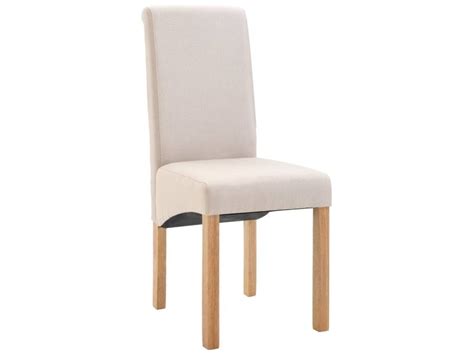 Vidaxl chaises de salle à manger 6 pcs crème tissu 276894 Vente de