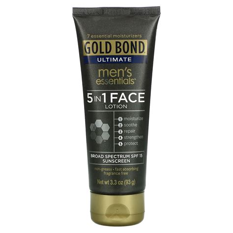 Gold Bond Ultimate Men S Essential 5 In 1 Face Lotion Spf 15 3 3 Oz 93 G Discontinued Item