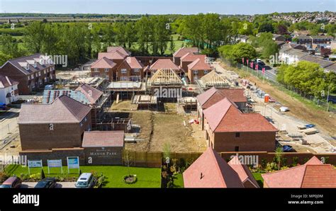 Aerial Views Of Redrow Homes Development Manor Park Located In