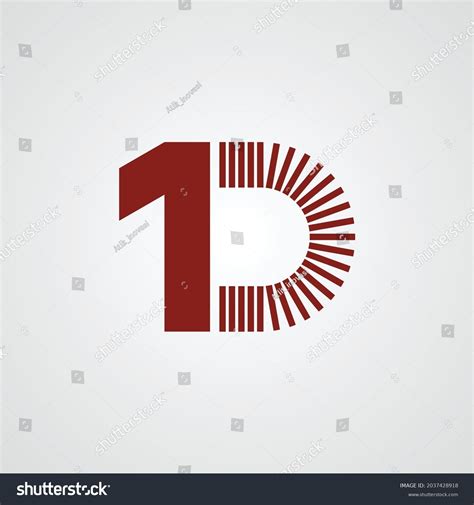 1 D One Decade Vector Design Stock Vector Royalty Free 2037428918