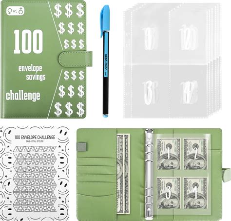 Amazon 100 Envelopes Challenge Binder A5 Money Saving Budget