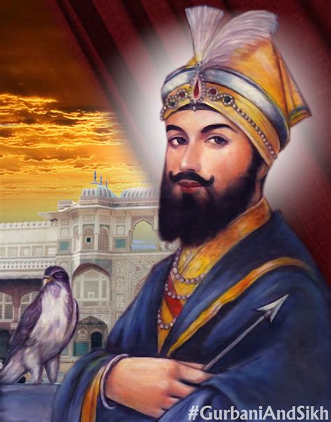 Dhan Sri Guru Gobind Singh Ji With Arrow Gurbaniandsikh Guru Pics