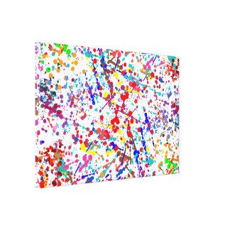 Paint Splatter Wrapped Canvas Prints | Zazzle