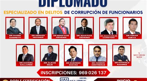 𝐃𝐈𝐏𝐋𝐎𝐌𝐀𝐃𝐎 Especializado En Delitos De CorrupciÓn De Funcionarios