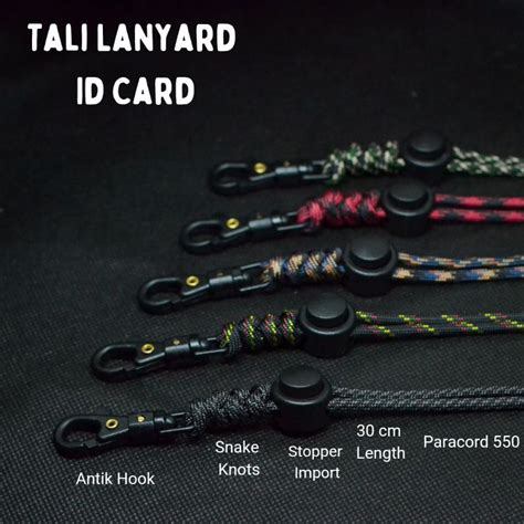 Jual Tali Lanyard Id Card Name Tag Holder Paracord 550 Gantungan Nama