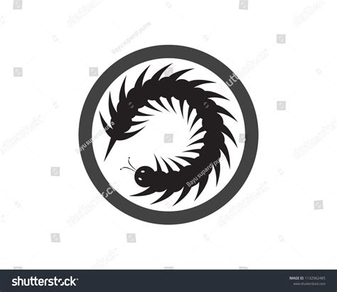 Black Centipede Logo Vector Stock Vector (Royalty Free) 1132962485 ...