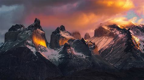 HD wallpaper: chile, torres del paine national park, patagonia, mirador britanico | Wallpaper Flare