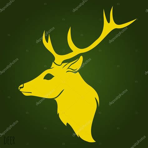 Deer Head Silhouette — Stock Vector © Dashikka 58338589