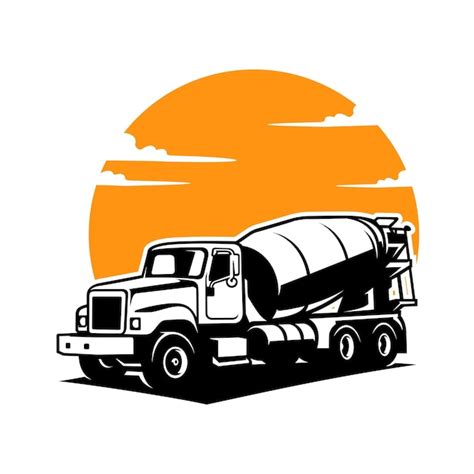 Premium Vector Concrete Mixer Truck Illustration Vector