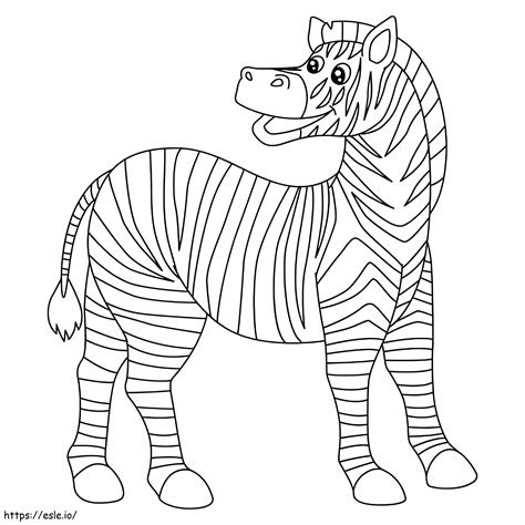 Zebra yang bagus Gambar Mewarnai