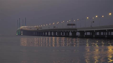 Penang Second Bridge With Light 7723393 Stock Video At Vecteezy