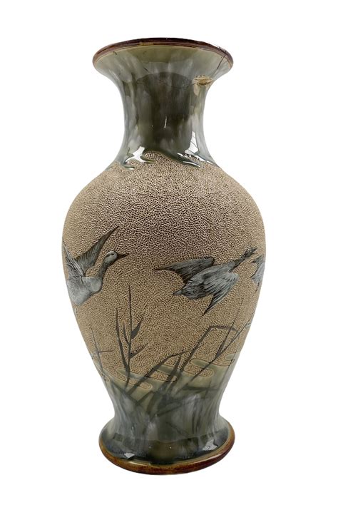 Florence Elizabeth Barlow Doulton Lambeth Stoneware Vase Mutualart