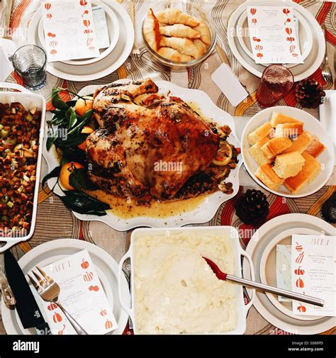 Thanksgiving Dinner Stock Photo Alamy