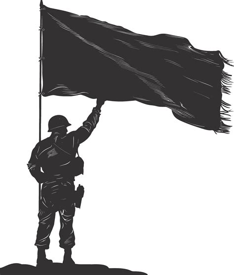 AI generated Silhouette Soldiers or Army pose in front of the black ...