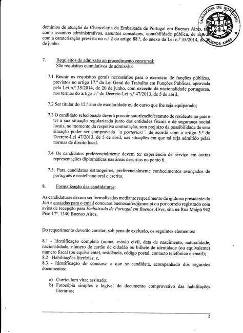 Aviso De Abertura De Procedimento Concursal Notícias A Embaixada