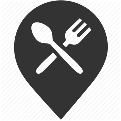 Map Navigation Pin Point Restaurant Icon Png Transparent Background